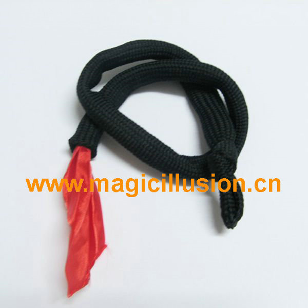 Rope to silk magic trick