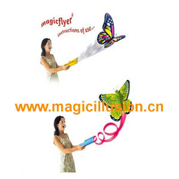 Magic flying butterfly flyer