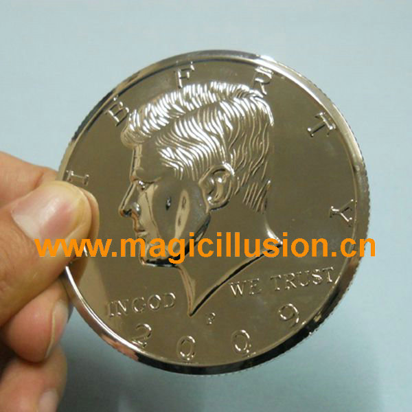 3 Inches Jumbo Coin Half Dollar Top Quality Magic Trick