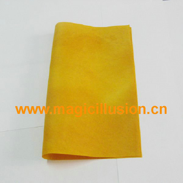 Yellow flash paper magic trick