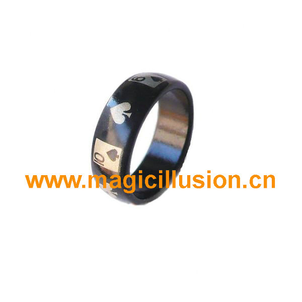 Pk ring with card designs Magic