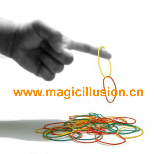 Magic four colors elastic rubber band tricks