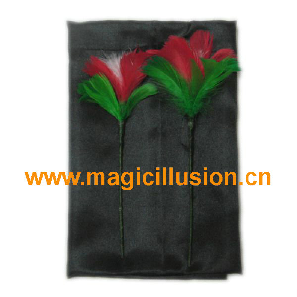 Silk to flower magic tricks