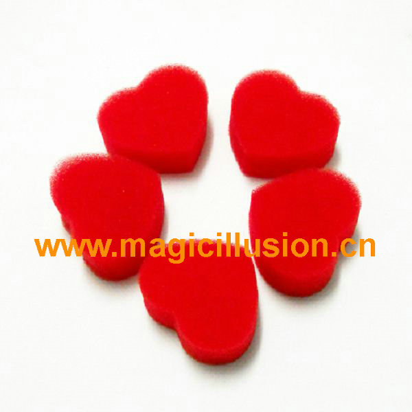 Small sponge heart magic tricks