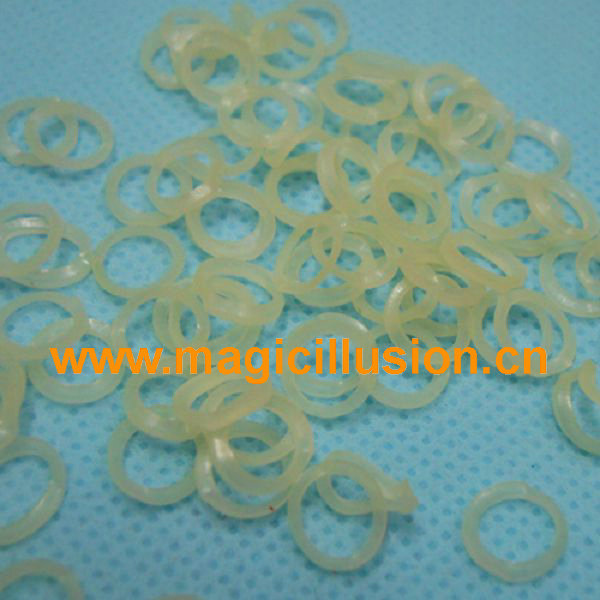 Elastic rubber，Rubber Bands For Folding Half Dollar 100pcs magic tricks