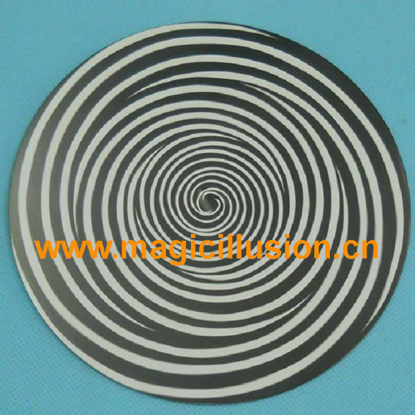 Amazing tray，hypno disk；Spiral Metal Illusion Magic Trick Stage Props