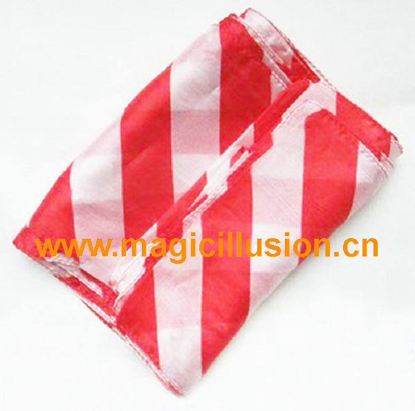 Red and white silk