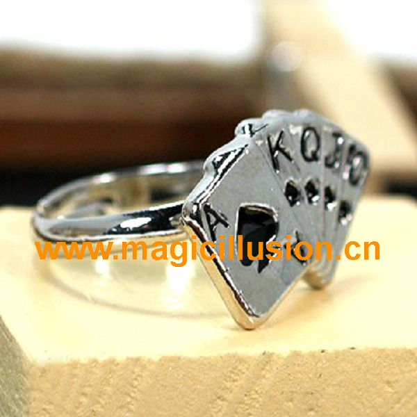 Fashion Lovely & Poker Design Playing Card Ancient Ring