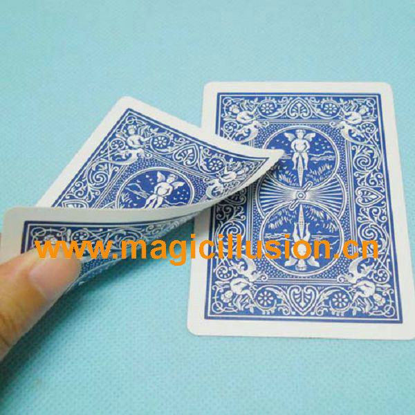 Bicycle card with blue back and blue front