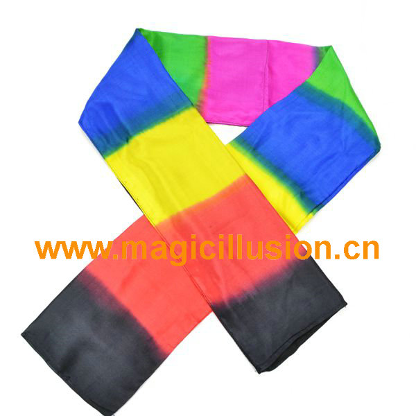 black to colorful changing scarf