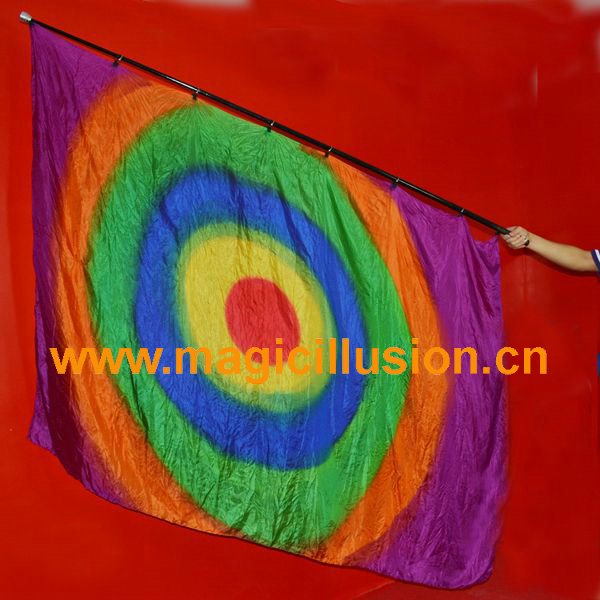 Real big silk flag from hand