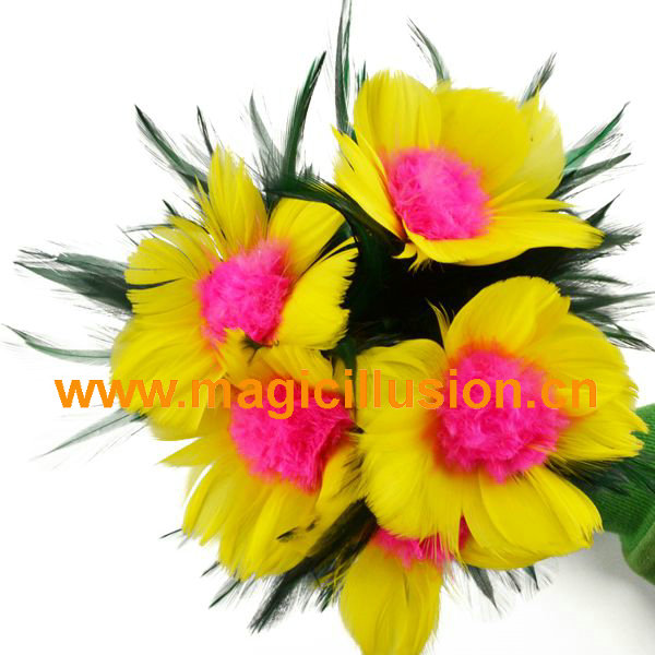 Five feather flower Magic Tricks Stage Props