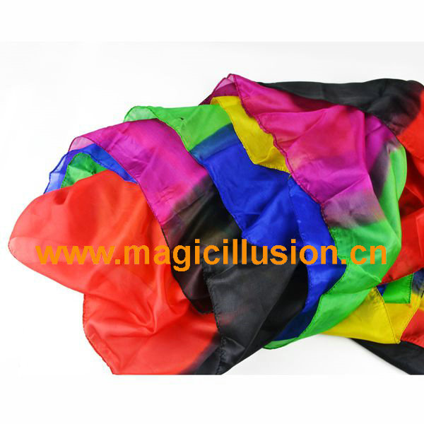 Real silk flower to rainbow Magic Tricks Stage Props