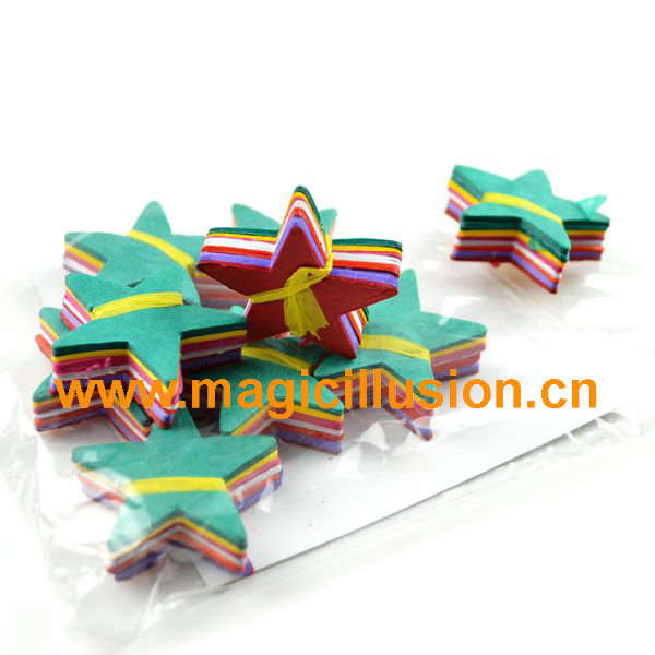 Star shape snow paper Magic Tricks Stage Props