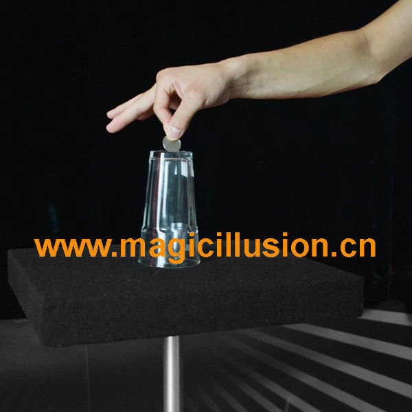 RC control Coin to table Magic Tricks Stage Props