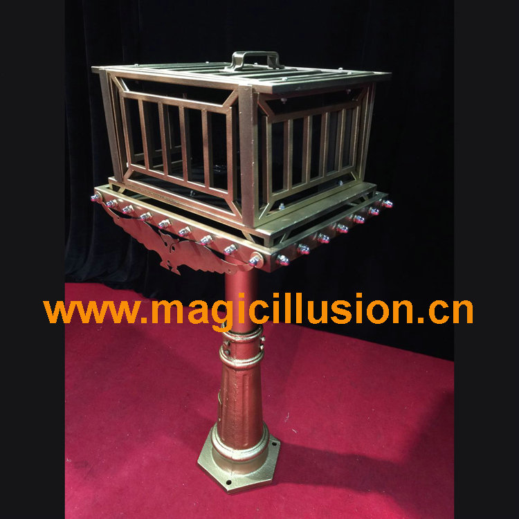 Old bird cage stage magic illusion